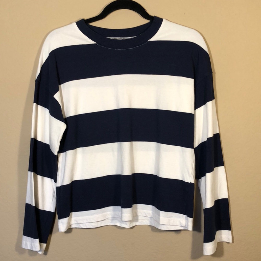 Madewell Pull-Over Striped Sweater - Picture 1 of 3
